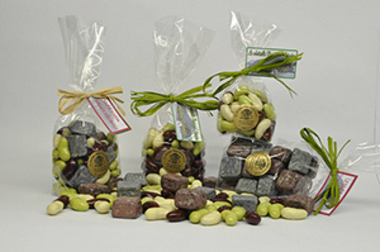 Photo des haricots en nougatine chez Léonidas