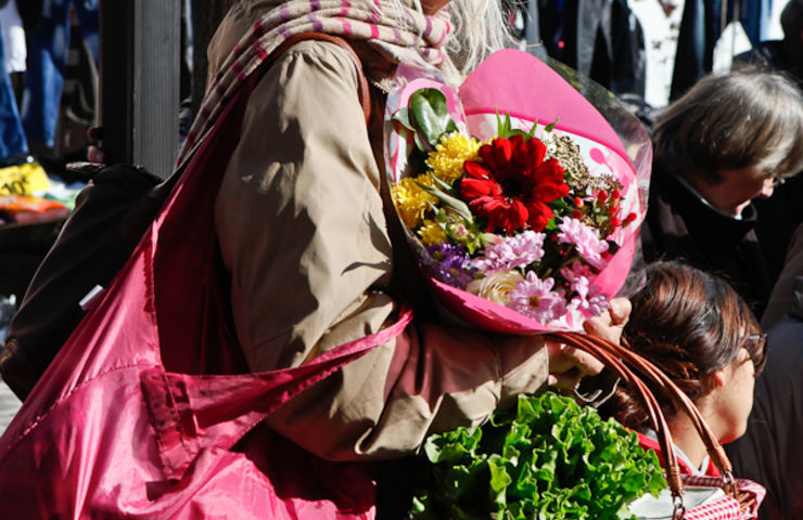 Paniers garnis au marché 