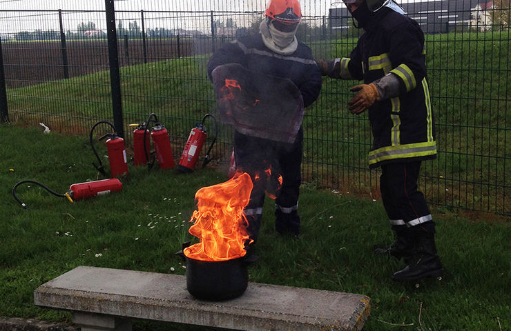 Stage pompiers au collège J. Moulin