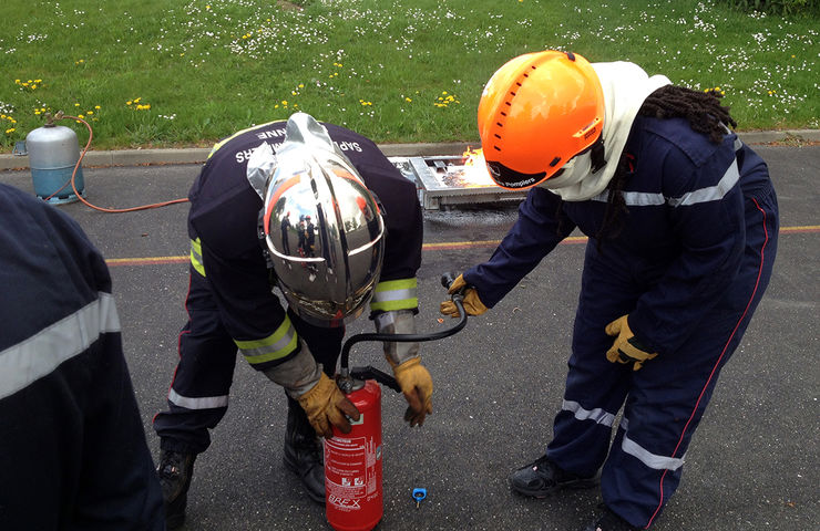 Stage pompiers au collège J. Moulin