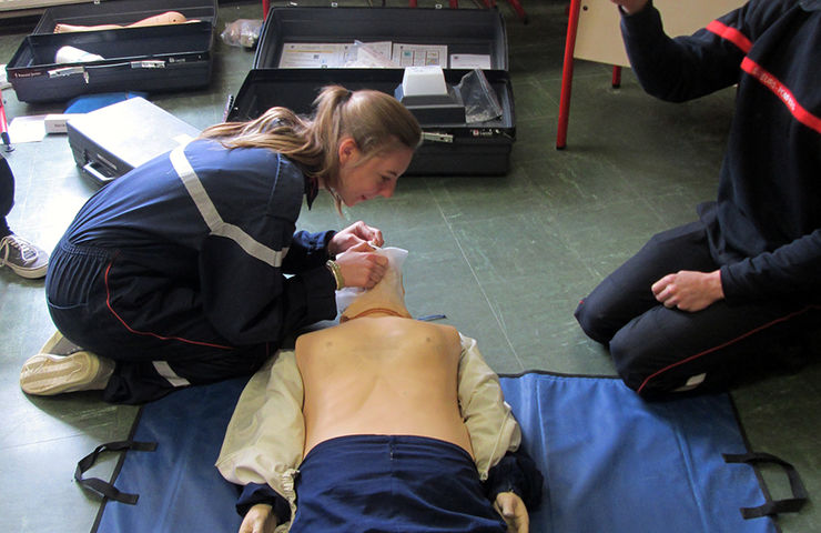 Stage pompiers au collège J. Moulin