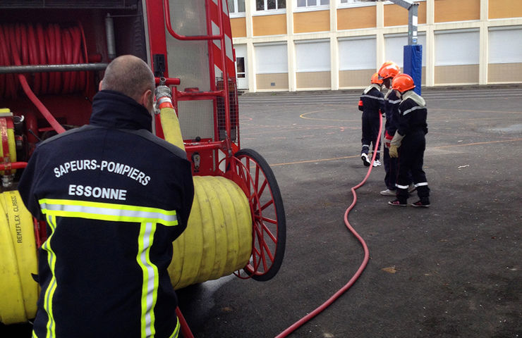 Stage pompiers au collège J. Moulin