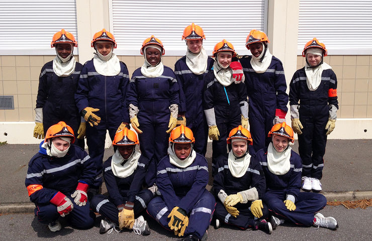 Stage pompiers au collège J. Moulin